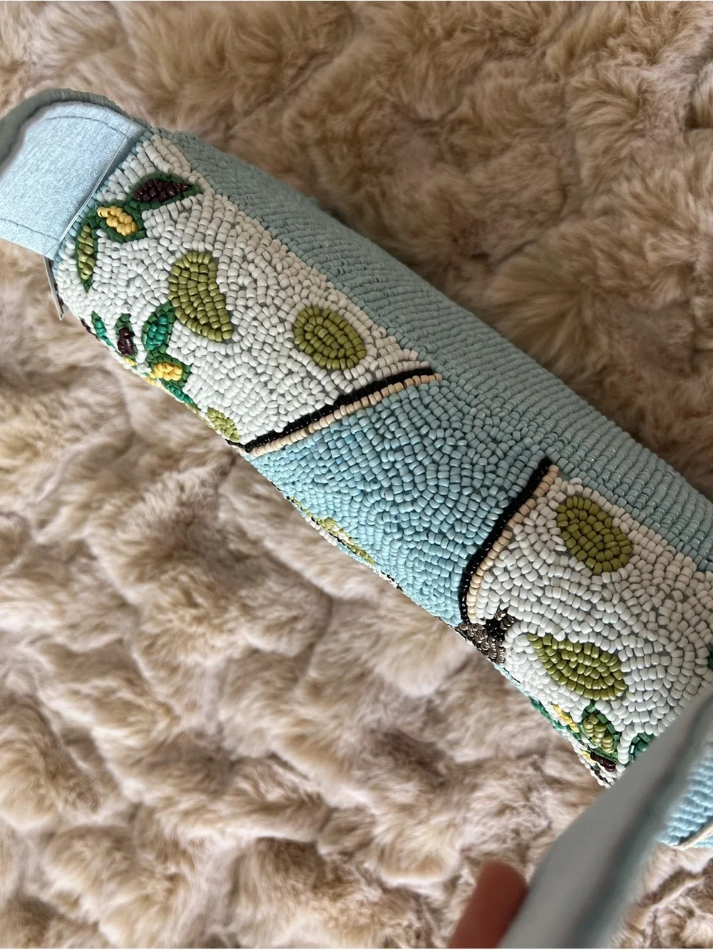 NWT SOL & Mer Beaded Blue Paris Shoulder Bag